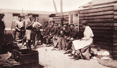 Lady Angela Forbes bath-house at the front by English Photographer